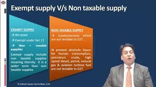 Exempt and Non Taxable Supplies || CA Bimal Jain