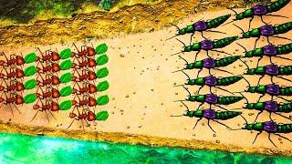 ANT THERMOPYLAE Battle vs Huge Bugs in Empires of the Undergrowth!  Ant Wars!