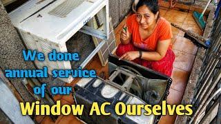 Window AC ki service kaise kare ? Complete process - Hindi Video - How to do service of window AC