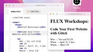 FLUX Workshops: Code Your First Website (4/15)