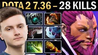 Anti-Mage Gameplay Miracle with 28 Kills and 1000 GPM - Dota 7.36