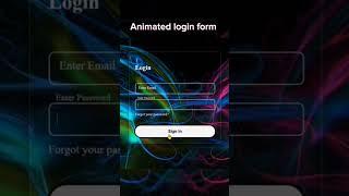 Login Form in HTML & CSS #coding #trending#shorts#reels #python #css #html #shortsfeed