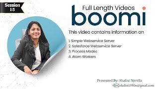 Boomi - Demo on Simple Webservice Serve| Salesforce Webservice Server| Process Modes| Atom Workers