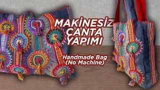 Makinesiz El Yapımı Rengarenk Cıvıl Cıvıl Çanta