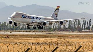 Air Belgium Hongyuan Group Boeing 747-87UF (OE-LFD) aterrizando en Santiago de Chile SCL / SCEL