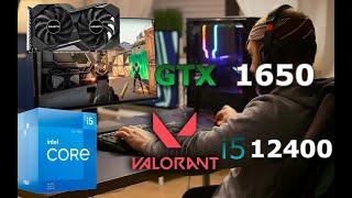 Valorant on the i5 12400+GTX1650 4GB in all settings Low to High