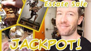 Estate Sale Jackpot! Amazing Finds! Haul Video! Mid Century Modern, Figurines, Antiques!