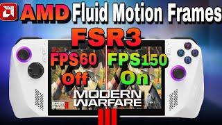 FSR 3 & AMD Fluid Motion Frames MW3 On Asus Rog Ally Is Game Changer