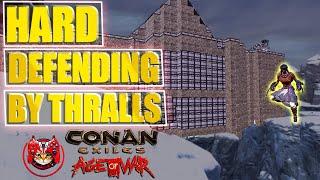 Insane Raid In Ice Cave Base | They Had So Many Thralls For Defending : Conan exiles PVP Chapter 3