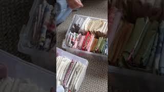 Fabric storage. Marie Kondo folding method