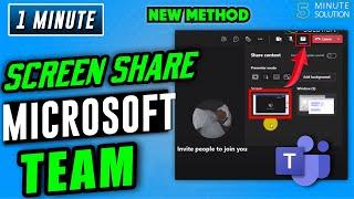 How to share screen on microsoft teams 2024