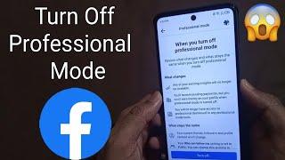 How To Turn Off Professional Mode On Facebook 2023