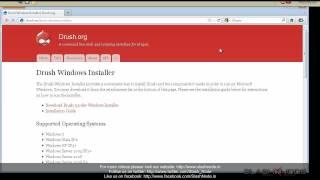 Intall Drush on Windows - Drupal video tutorial from SlashNode.in