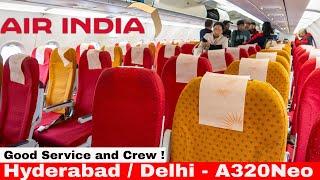 AIR INDIA |  From Hyderabad to New Delhi |  Airbus A320Neo | FLIGHT REPORT