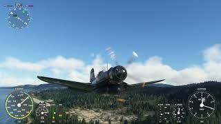 Microsoft Flight Simulator, Around the world in an F-4U Corsair, trip 45/?Davis Inlet - Narsarsuaq