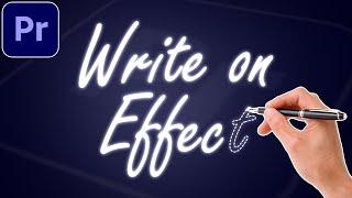 WRITE ON Effect Tutorial in Premiere Pro | Handwriting Text Effect