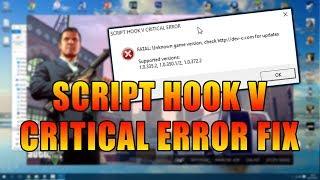 [SOLVED] Fix Grand Theft Auto 5 Script Hook V Critical Error -  2017