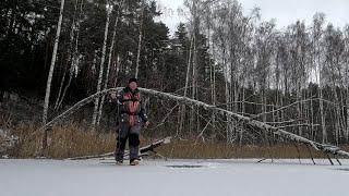 Зимняя рыбалка в Латгалии.