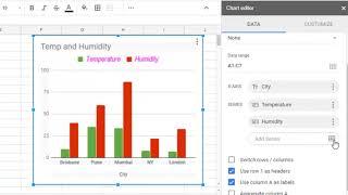 How to name series in Google sheets | Add or remove series | Edit series