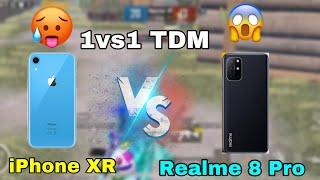 Realme 8 Pro 5G vs iPhone XR  Team Death Match PUBG MOBILE | A Bionic Chip 12 vs snapdragon 750G