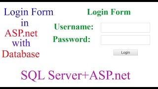 How to Create Login Form in ASP.NET using SQL Server Database?[With Source Code]