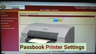 Passbook Printer Settings.. Epson PLQ 30.