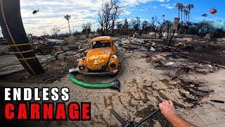 Riding in LA WILDFIRE Aftermath Disaster Zone *Endless Destruction*