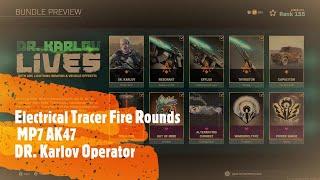 Call of Duty Modern Warfare Electrical Tracer Fire rounds DR Karlov Lives Bundle MP7/AK47 Blueprints