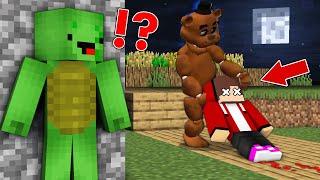 JJ and Mikey Got TRAPPED by Freddy Fazbear in Minecraft Maizen