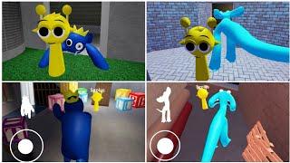 What If I Become Blue And Cyan In Rainbow Friends Chapter 2 Escape As Yellow Sprunki