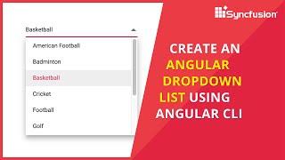 Create an Angular Dropdown List Using Angular CLI