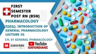 First Semester Post RN (BSN) |  Pharmacology | Lec.01, General Pharmacology