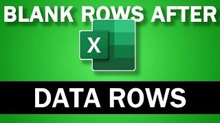 How to Insert Blank Row After Every Data Row in Excel