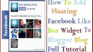 How to add floating Facebook Like button box Widget on Blogger
