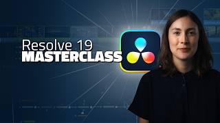 ULTIMATE Beginners Tutorial DaVinci Resolve 19 - Media, Edit, Color, Fusion and Cloud Introduction
