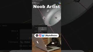 Noob vs Pro artist: Bolts on Objects #blendertutorial #blender #blendercommunity #blender3d #b3d