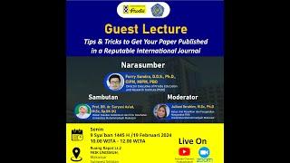 Guest Lecture with Prodia " Tips & Tricks to Get Your Paper Published in a Reputable International J