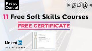 11 Free Online Soft Skills Courses with Certificate by Linkedin Learning | Tamil | 100% FREE