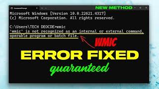 Fix 'wmic' Is Not Recognized As An Internal Or External Command, Operable Program Or Batch File