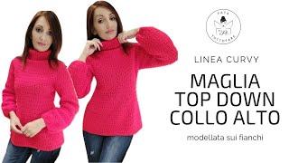 TUTORIAL: Maglia TopDown collo alto uncinetto lafatatuttofare