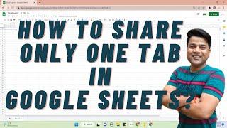 How to Share Only One Tab in Google Sheets?  @ExcelSujeet