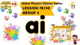 Phonics Lesson 19/ Long Vowel ai/ Jolly Phonics Classes for kids