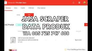 Jasa Scrape Data Produk | Buat Toko Online Dropship Cepat | 085 725 747 608 WA