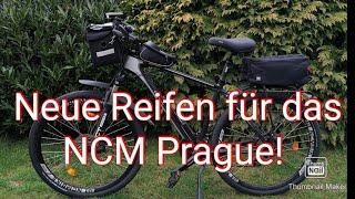 NCM Prague, Reifenwechsel auf Schwalbe Big Ben