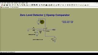 LTSpice Opamp Zero Level Detector | Zero Crossing Detector | Opamp Non Inverting Comparator