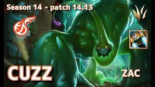 【KRサーバー/C1】KDF Cuzz ザック(Zac) VS NS Sylvie エイトロックス(Aatrox) JG - Patch14.13 KR Ranked【LoL】