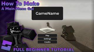 How to make a Main Menu Gui (Beginner Tutorial) // 2024 // Roblox Studio