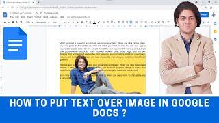 How to put text over image in google docs?