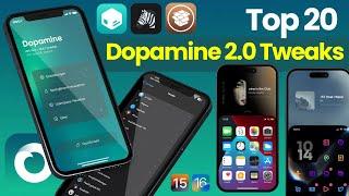 Top 20 Dopamine 2.0 Tweaks for iOS 15.0 – iOS 16.6.1 [Dopamine Compatible] Best Jailbreak Tweaks