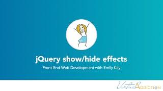 jQuery using the show, hide and toggle effects